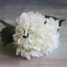 Artificial Hydrangea Flower 47cm Fake Silk Single Real Touch Hydrangeas for Wedding Centrepieces Home Party Decorative Flowers GA1270q
