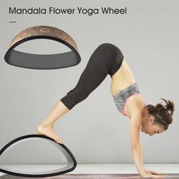 Yoga Circles Yoga Wheel Bent Back Stretch Natural Cork Solid Fitness Wheel Pilates Ring Sturdy Wheel Yoga Training 231208