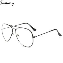 Fashion Pilot Eyeglasses Frame Plain Glasses Women Men Vintage Brand Clear Nerd Glasses Alloy Frame Unisex Eyewear High Quality311y