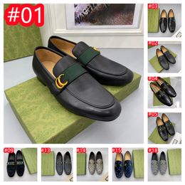 Top Luxury Leather Shoes Men Casual Formal Leather Men Shoes Slip On Brogue Simple Designer Loafers Shoes Men Flats Wedding plus size 38-46