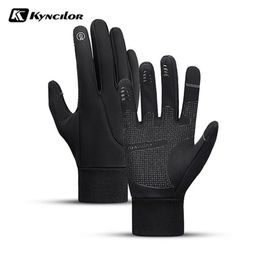 Five Fingers Gloves Men Women Winter Waterproof Warm Thermal Fleece Antislip Touch Screen Outdoor Sports Running Ski Snowboard 220259q