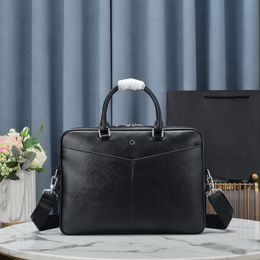 Business -Aktentasche hochwertige Männer Brieftasche Überprüfen Sie den Halter Crossbody Bag Umhängetasche echte Lederpassbuch Computertasche Schreibstift Koffer