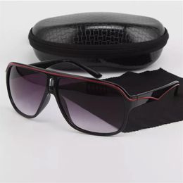 2022 Sunglasses Men With Glasses Box Big Black Red Line Frame Vintage Retro Summer Outdoor Sports Driving Sun Glasses187Z
