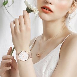 Other Watches Japan Quartz Movement High Quality 36mm Hannah Martin Women Stainless Steel Mesh Rose Gold Waterproof Ladies Watch Drop 231208