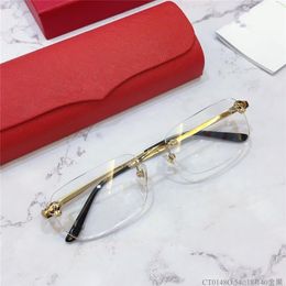 designer eye glasses frames mens womens leopord shape rimless optical frame top quality quared brand designer prescription glasses299h