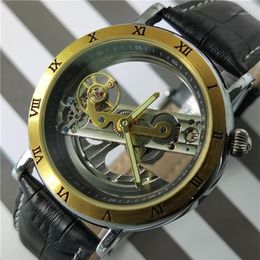 Wristwatches Forsining 2022 Automatic Male Watch Transparent Stainless Steel Band Racing Man Mechanical Watches Wristwatch Relogio288n