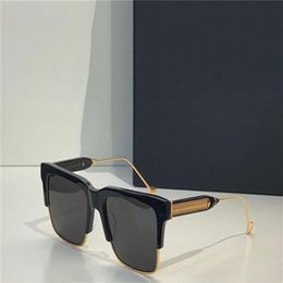 New fashion design top men sunglasses THE STRENGRI square K gold frame generous and simple style high end outdoor uv400 protection271M