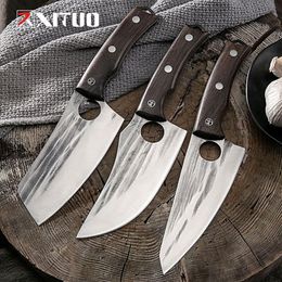 XITUO Kitchen Cleaver LNIFE Stainless Steel Boning Handmade Hunting Forged Meat Fish Chef Outdoor Survival Butcher LNIFE Set326S