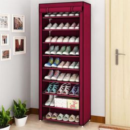 4 5 6 8 10 Layer Dustproof Shoe Rack Non-woven Home Shoe Storage Rack Bedroom Dormitory Corridor Cabinet Storage Closet 201109329a