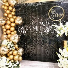 Party Decoration Aluminium Foil Sequin Wall Glitter Backdrop Curtain Birthday Background Wedding Decor Baby Shower241h