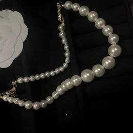 party Favour 33cm adjustable necklace classical fashion pearl choker 7cm of C with stamped wedding bridesmaid gift236z