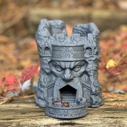 Novelty Items Novelty Dwarf Bastion Dice Towe Moving Dice Tower Sculpture Ornament Statues Home Decorations Game Tools 231208