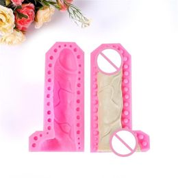 Men Penis Shaped Silicone Mold Soap 3D Adults Mould Form For Cake Decoration Chocolate Resin Gypsum Candle Sexy Large Male Organ 2243F