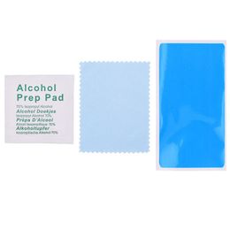 Screen Protector Tools Kit Alcohol Prep Pad Clean Cloth Dust-absorber for Glass Phone 1000pcs lot251f