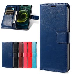 Retro Crazy Horse Wallet PU Leather Flip Phone Cases for Samsung Galaxy S10 S20 S21 S22 A12 A13 A23 A32 A52 A72 A33 A53 A73 5G TPU3469297