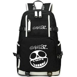 Backpack Gorillaz Demon Days Daypack Rock Band Schoolbag Music Design Rucksack Satchel School Bag Computer Day Pack263F