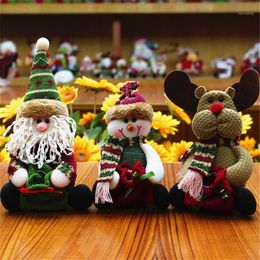 Christmas Decorations 2021 Elk Santa Claus Snowman Cute Candy Storage Can Decor For Home Gift Biscuit Jar Jar1290G