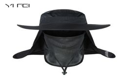 YIFEI Waterproof Big Bucket Hats with a wide brim New Summer windproof Sun Hat SPF 30 UV Protection Fishing Hat Fisherman Cap Y26390164