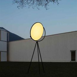 Creative Floor Lamps Moon Mirror LED Nordic Acrylic Standing Lamp for Living Room Lighting275E