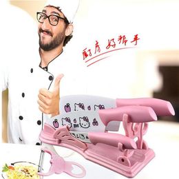 Lovely Cartoon Stainless Steel Fruit LNIFE Set Mini Portable Cooking Pink LNIFE set Peeling Peelers kitchen Cutlery set241E