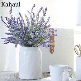 artificial plastic lavender flowers bouquet provence decoration fake plant silk flower for wedding home table Centrepieces decor167h