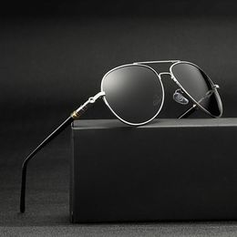 Mens Polarised Driving Sunglasses Vintage Pilot Eyewear Retro Shades Metal Eyeglasses Sport Sun Glasses Men Spring Hinge UV400267j