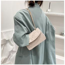 New 2023 Evening Bags Women's Fashion Shoulder Pearl Chain Handbags PU Lace Purse Female Messenger Bag Exquisite Small Square1567