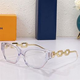 Sunglasses for women Z1473E Transparent Cat Eye Frame Sunglasses Fashion Classic Black Glasse Metal Temple Top Quality Designer Su240O
