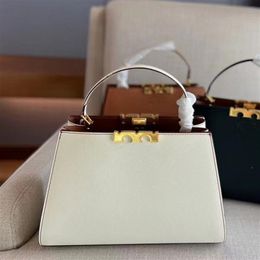 Christmas Birthday Gift Shopping Bags Trend Womens Crossbody Genuine Cowhide Handbags Gold Hardware Brand Design Ladies Totes2599
