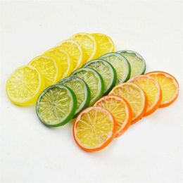 15 Artificial Fruit Slices Fruit Slices Orange Lime Prop Lifelike Decor2708