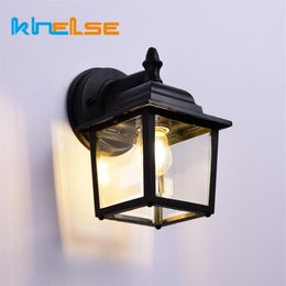 American Antique LED Outdoor Wall Lights Waterproof Mount Sconces Garden Courtyard House Decor Exterior Lighting Fixtures Lamps316A