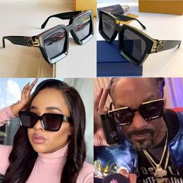 MILLIONAIRE black Sunglasses for men and women square full frame Vintage 1165w high quality classic retro decorative glasses M9600174h