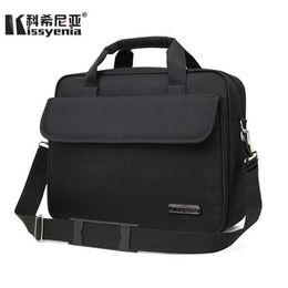 Briefcases Kissyenia Large Size Laptop Briefcase Men 15inch Business Portfolio For Travel Waterproof Computer Shoulder Bags Handba3160