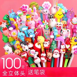 Gel Pens 30-150 pieces/set kawaii cartoon 0.38/0.5mm neutral pen set Student signature creative stationery Office school supplies gift 231208