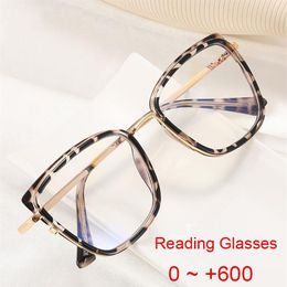 Sunglasses Fashion Ladies Reading Glasses Spring Hinge Presbyopic Readers Eyeglasses Leopard Cat Eye Blue Light Filter Frame 3 5Su277y