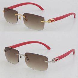 Whole Selling Famous Wood Sunglasses Red Wooden Adumbral UV400 Lens Online Summer Holiday Protected Square Sun glasses for Men240w