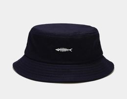 Berets Ldslyjr Cotton Fish Print Bucket Hat Fisherman Outdoor Travel Sun Cap Hats For Men And Women 3622025420