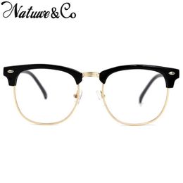 Fashion Sunglasses Frames Half Frame Eyeglasses Design Clear Lens Semi Rimless Woman Men Reading Glass Computer Eye Glasses 2021 N244b