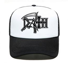 DEATH Hoodies ROCK BAND HEAVY METAL Baseball Cap Women Men Unisex 2020 Summer Parentchild Hats Mesh Visor Outdoor Sun HatX10161935026