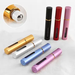 Wholesale 10ml Empty Glass Perfume Bottles Roller Beads Essential Oil Bottles with Transparent Window