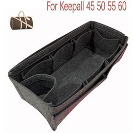 For Keepall 45 50 55 60Bag Insert Organizer Purse Insert Organizer Bag Shaper Bag Liner- Premium Felt Handmade 20 colors 210402235P