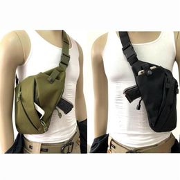 Stuff Sacks Nylon Tactical Storage Gun Carry Bag Pistol Holster Right Left Shoulder Anti-theft Concealed Chest For Cycling Hiking204H