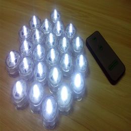 SXI 12pcs lot novelty lighting 2 CR2032 battery operated remote control submersible flower mini led lights for craft vase centerpi3149