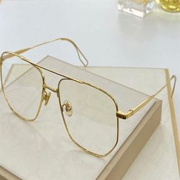 012 New fashion men and women optical glasses top metal square full frame glasses transparent lens network celebrity design style 272q