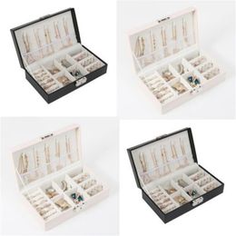 Fashion Women Portable Travel Jewellery Box Organiser Velvet Ornaments Storage Case Gift Box224H