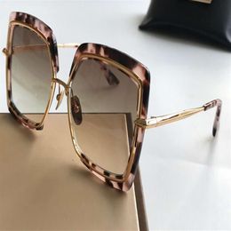 Tortoise Gold Square Sunglasses Brown Gradient Lenses 503 Sun Glasses Women sunglasses Eyewear New with Box3132