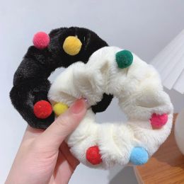 Hot Plush Hair Rope Fur Ball Soft Hair Scrunchies Hair Accessories Fluffy Elastic Hair Band Rope Sweet Rubber Band DIY Fashion