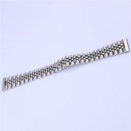 22mm 316L Jubilee Silver Steel Solid Straight End Screw Links Wrist Watch Band Bracelet For GMT SUB Datejust240S