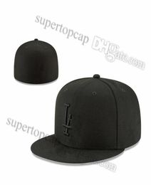 2023 Men039s Baseball Full Closed Caps Summer Navy Blue Letter Bone Men Women Black Color All 32 Teams Casual Sport Flat Fitted5596722