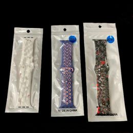Packaging Plastic Clear Plastic Bags for Watch Strap 44mm 40mm 45mm 41mm 38mm 42mm Elastic Silicone Watchband Bracelet255Z
